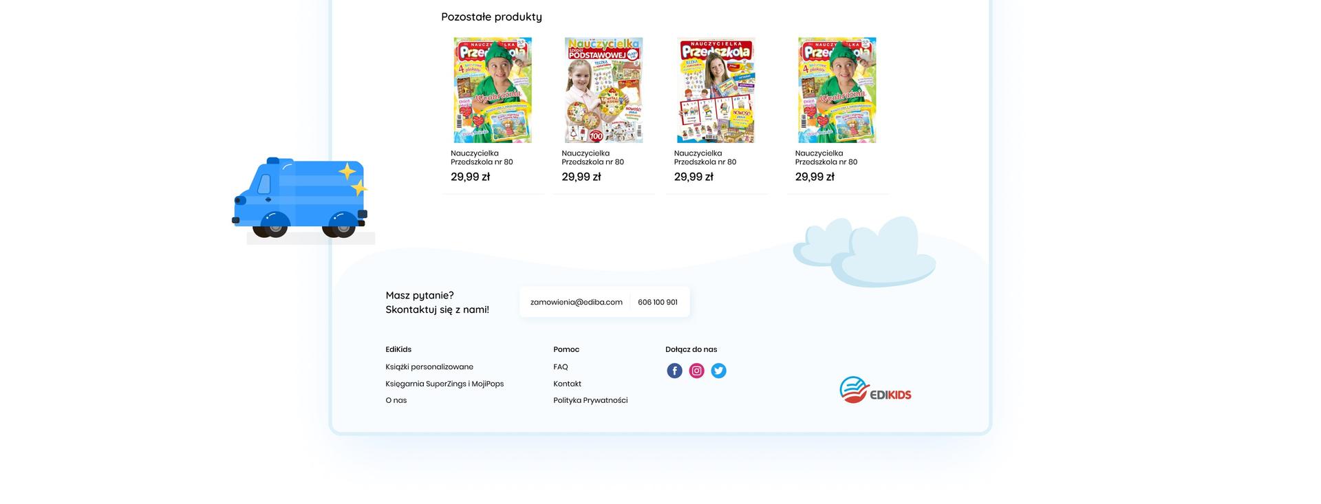 edikids landing page project product offer