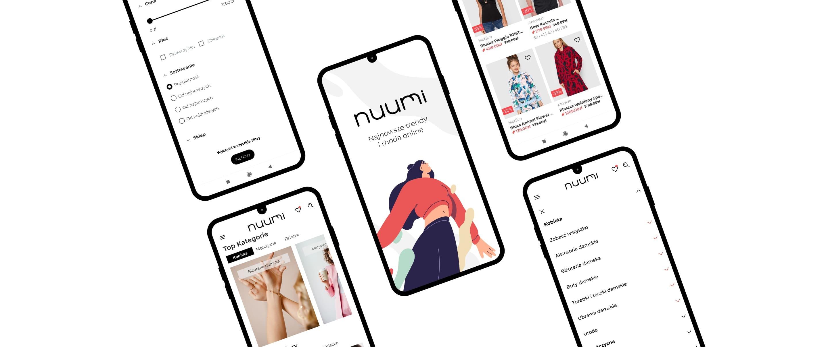 nuumi.pl apparel app shopping showcase