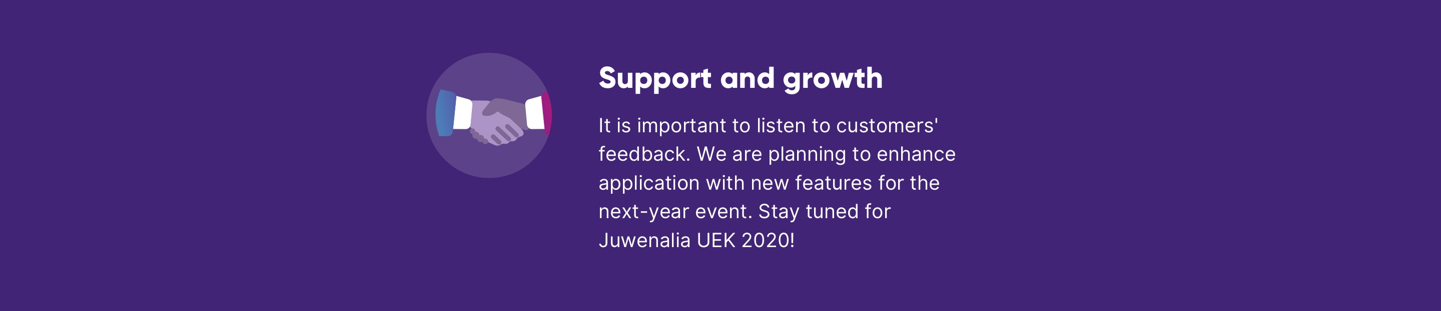 Juwenalia UEK application development process: support